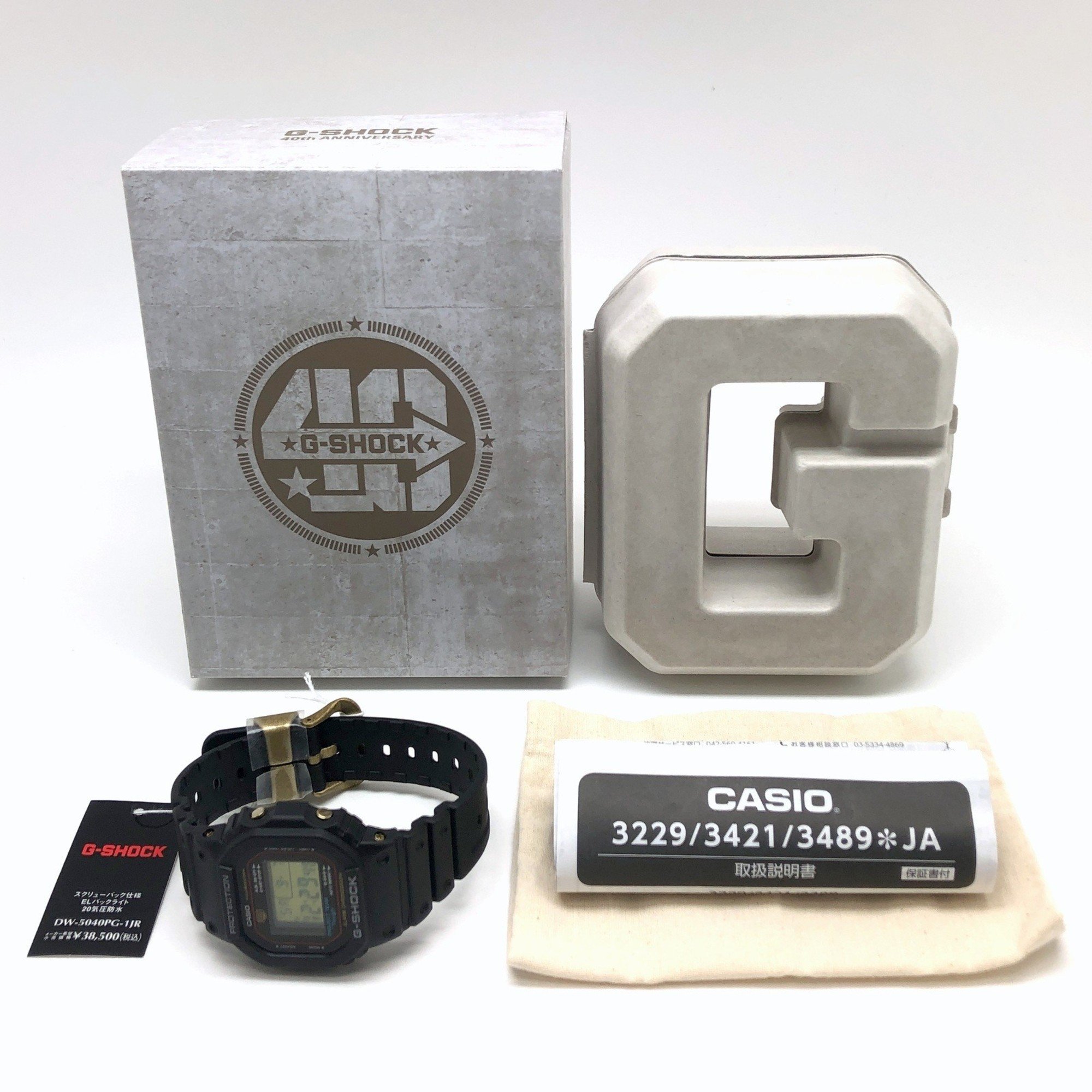 G-SHOCK CASIO Watch DW-5040PG-1 40th ANNIVERSARY RECRYSTALLIZED Anniversary Limited Edition Recrystallized Series Screw Back Black IP Gold First Reproduction Mikunigaoka Store ITLAQOZJ4XSS