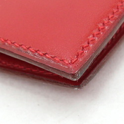 Hermes Bi-fold Wallet MC2 Galilei Rouge Box Calf Compact Red Women's Old HERMES