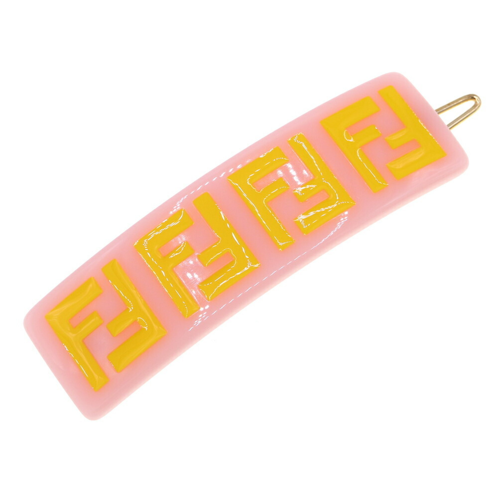 Fendi Hair Clip JFP402 Pink Yellow 100% Acetate Kids Barrette FENDI KIDS