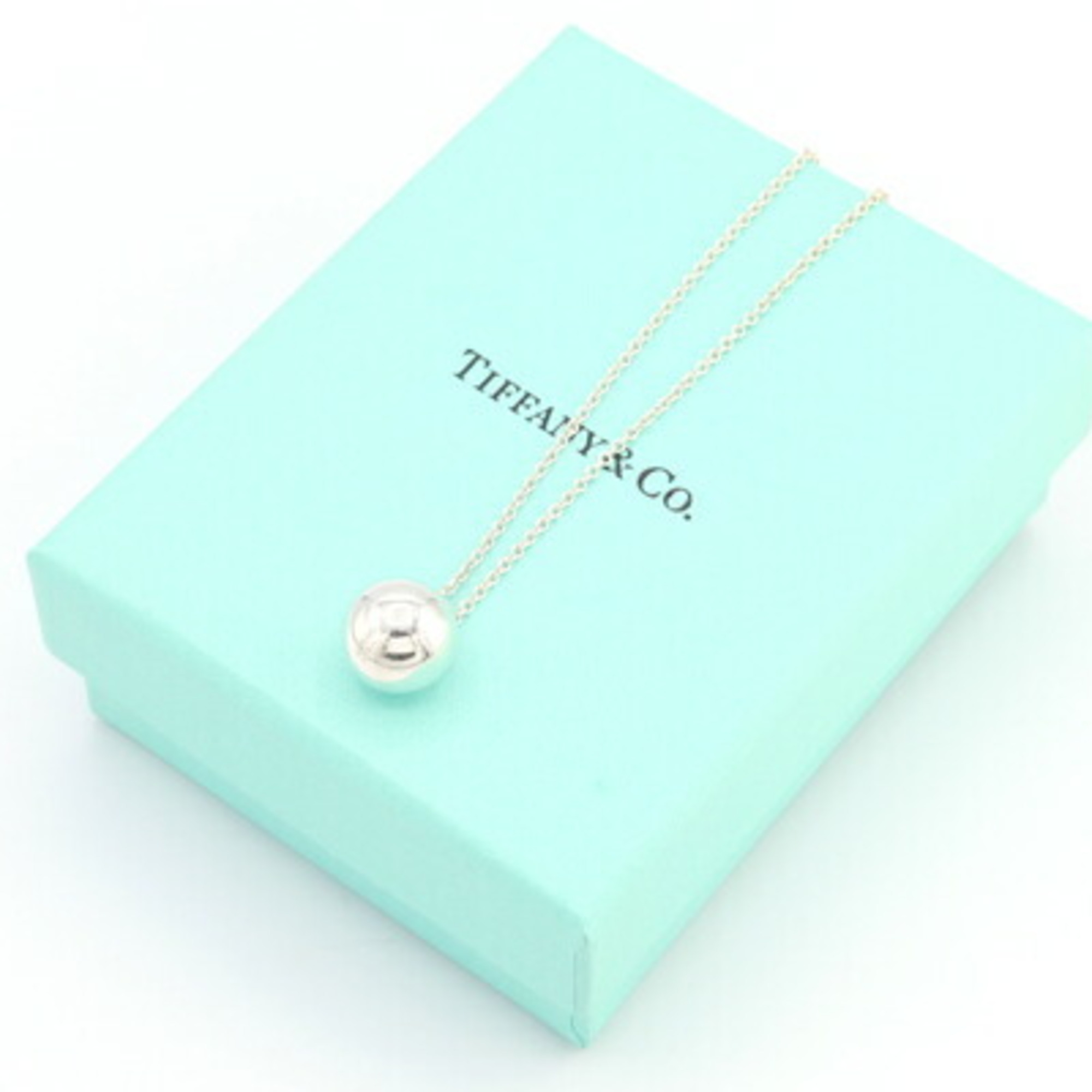 Tiffany Necklace Hardware Ball SV Sterling Silver 925 Pendant Women's TIFFANY&CO