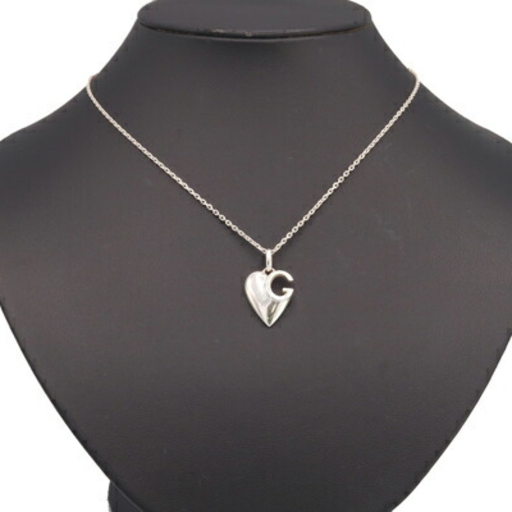 Gucci Necklace 233963 SV Sterling Silver 925 Pendant Choker Heart Women's GUCCI