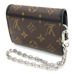 Louis Vuitton Tri-fold Wallet Monogram Macassar Portefeuille Compact M60167 Chain Men's LOUIS VUITTON