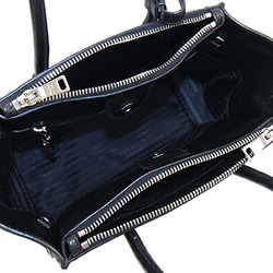 Prada handbag with bejeweled details B2625O, black leather, studs, black, for women, PRADA