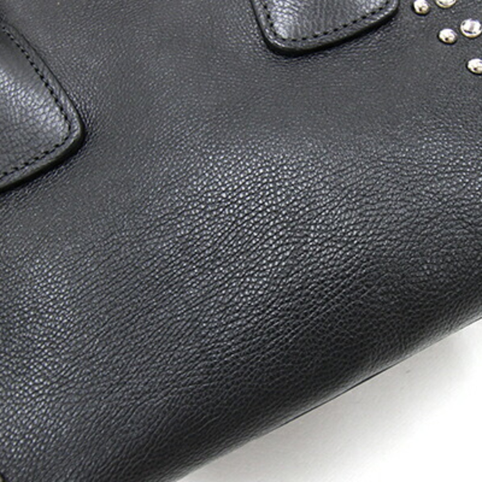 Prada handbag with bejeweled details B2625O, black leather, studs, black, for women, PRADA