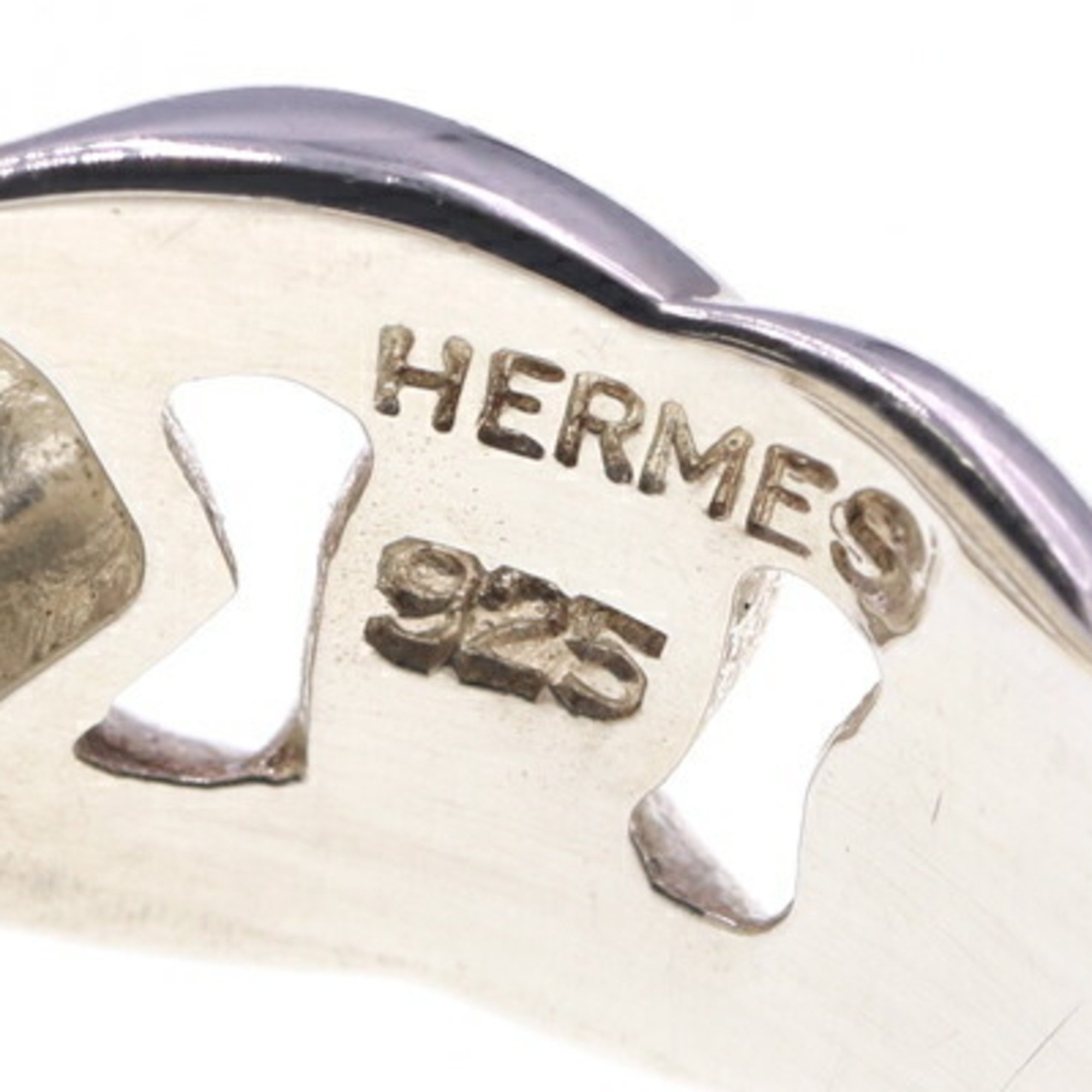 Hermes Ring Bouclesellier Sterling Silver 925 Size 13.5 Belt Motif HERMES