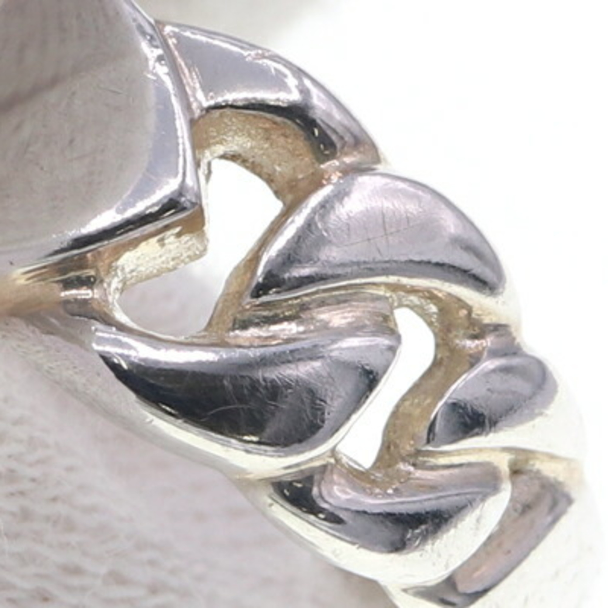 Hermes Ring Bouclesellier Sterling Silver 925 Size 13.5 Belt Motif HERMES