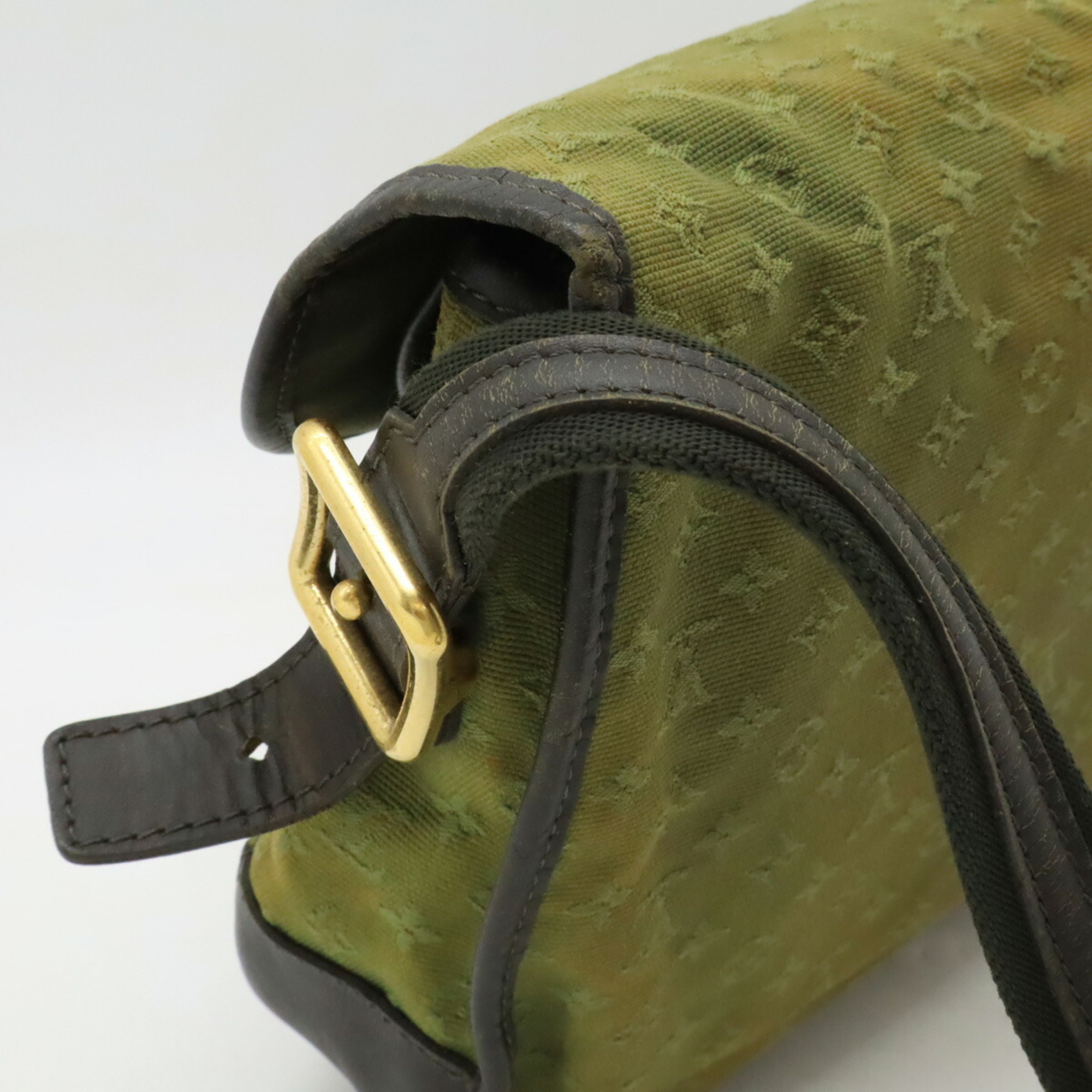 LOUIS VUITTON Louis Vuitton Monogram Shoulder Bag Belanger Canvas Leather TST Khaki Green M92673