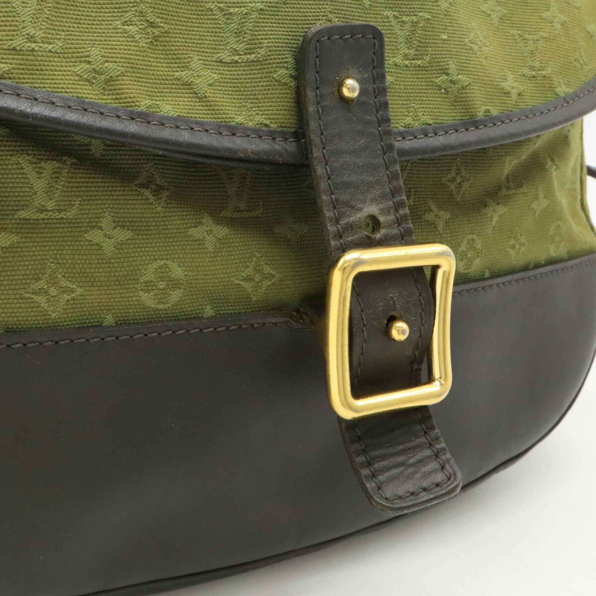 LOUIS VUITTON Louis Vuitton Monogram Shoulder Bag Belanger Canvas Leather TST Khaki Green M92673