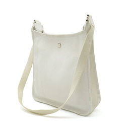 HERMES Hermes Vespa PM Shoulder Bag Leather White □C Stamp