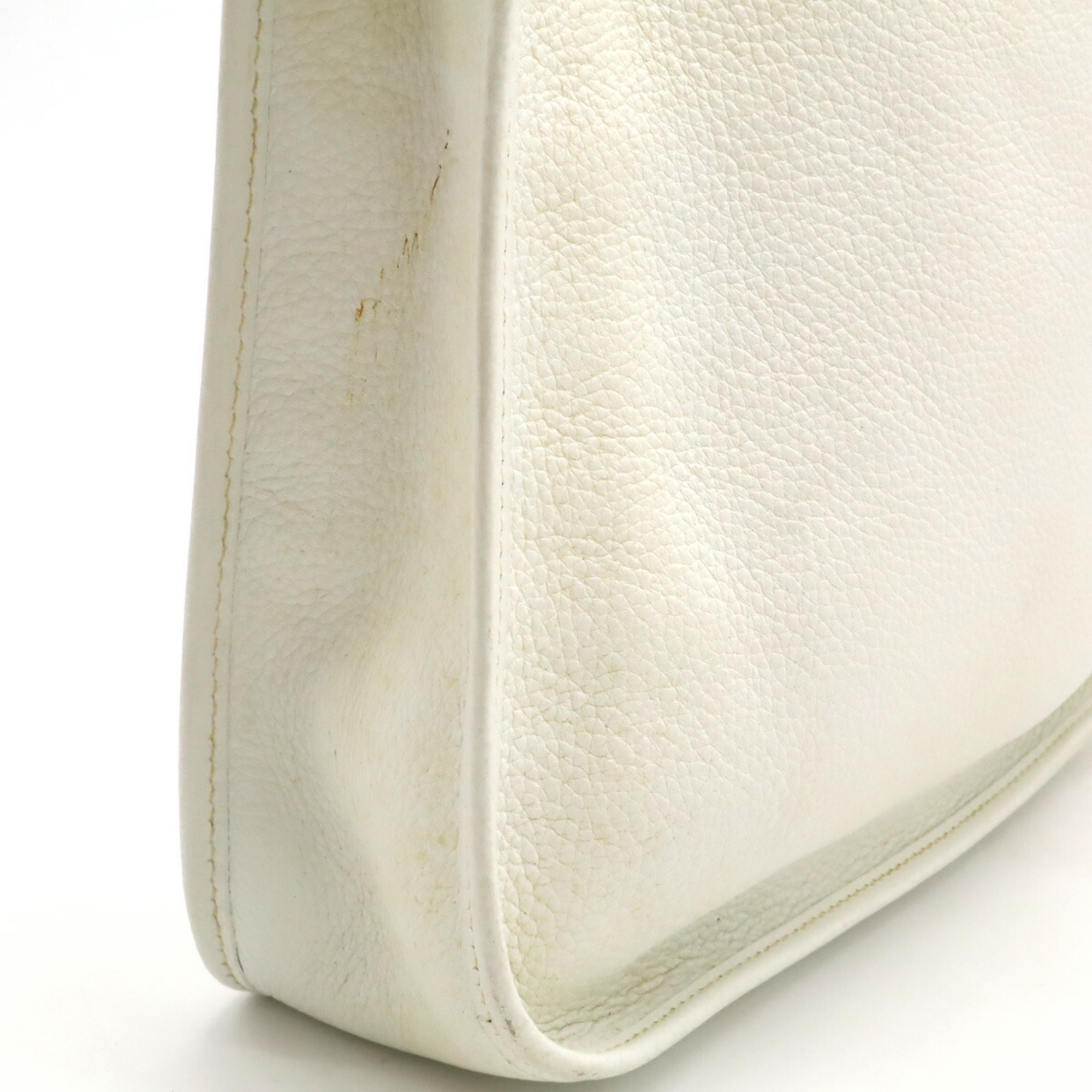 HERMES Hermes Vespa PM Shoulder Bag Leather White □C Stamp