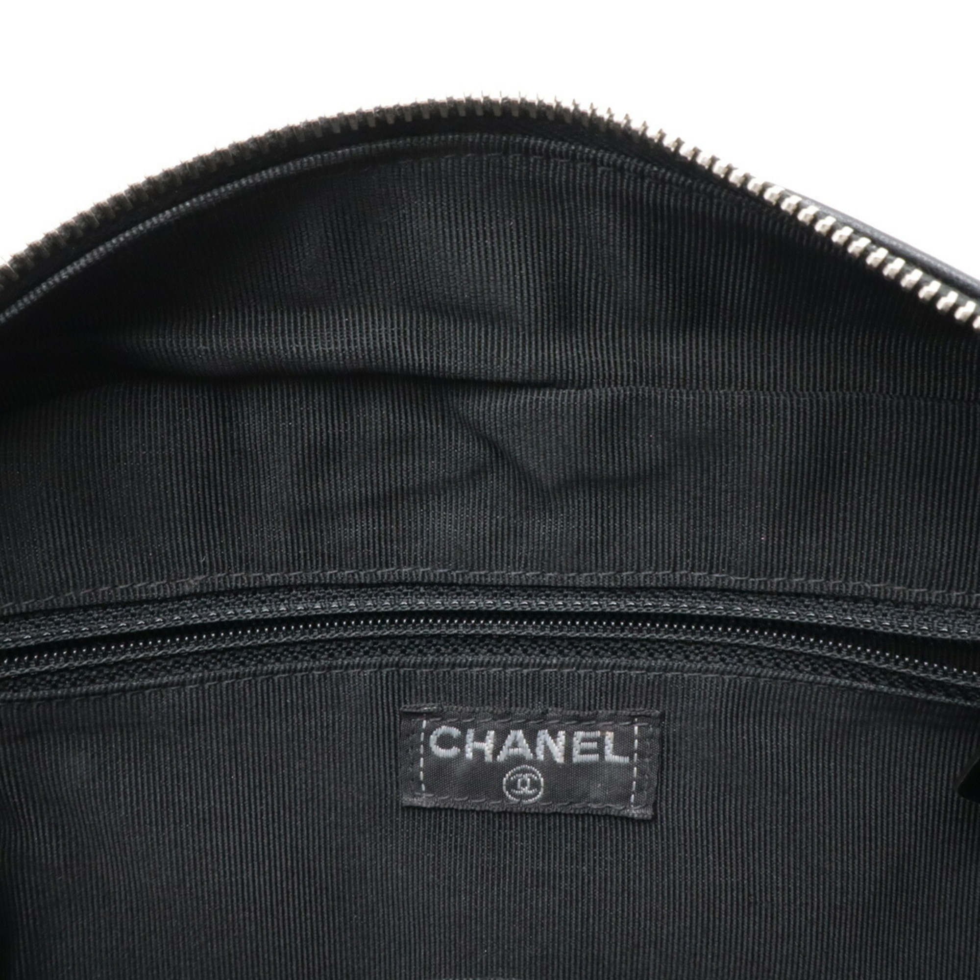 CHANEL Chanel Matelasse Coco Mark Handbag Bag Tote Leather Black