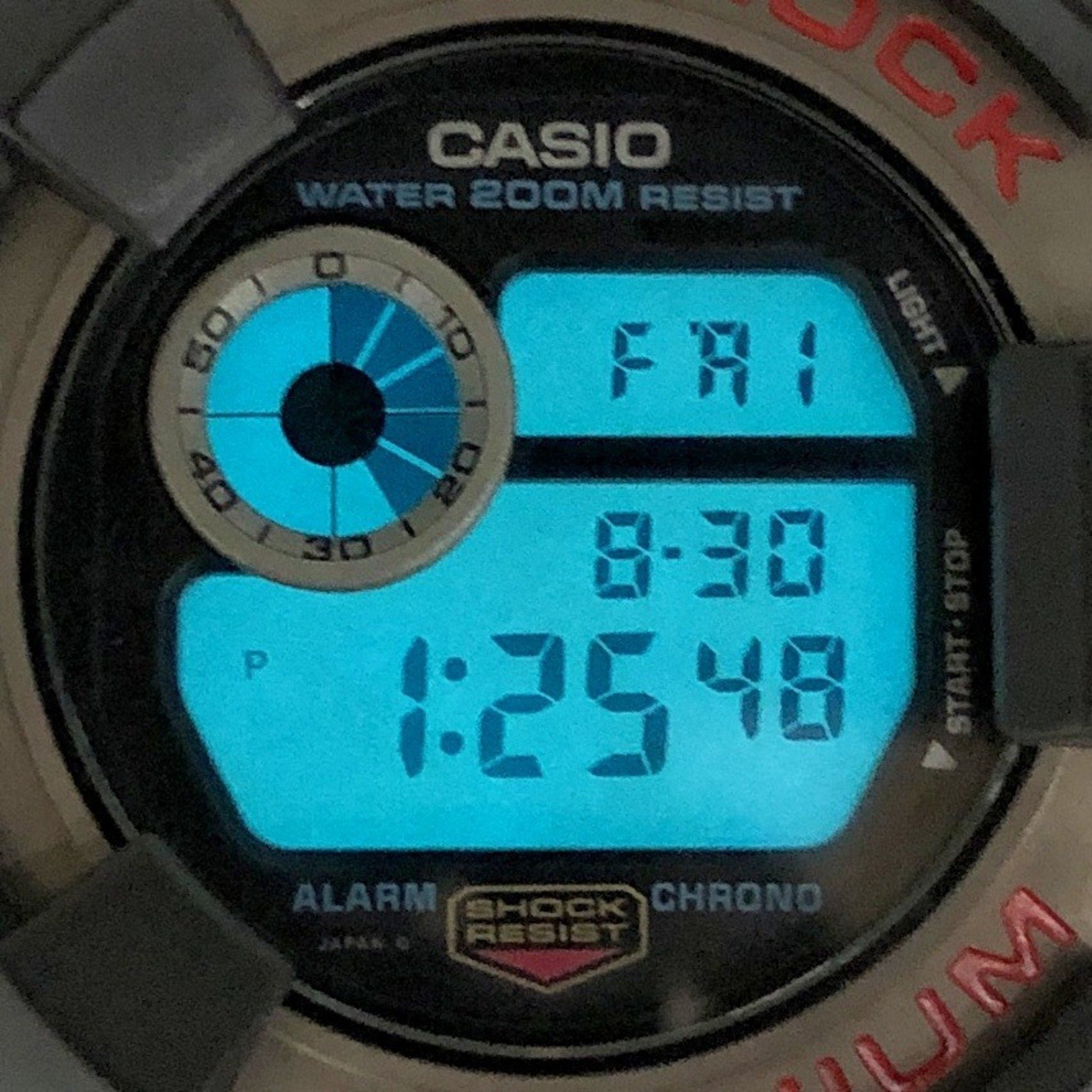 G-SHOCK CASIO Watch DW-8200-1A FROGMAN 2nd Generation Frogman Titanium Case EL Backlight Red Dark Gray Released June 1995 Mikunigaoka Store ITBYAKGX1ZY4