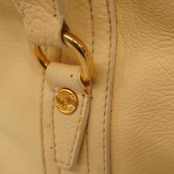 Celine handbag leather cream yellow ladies