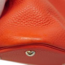 Hermes handbag Bolide 31 X engraved Taurillon Clemence Rouge Pivoine for women