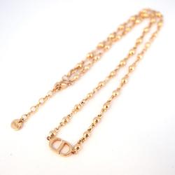 Christian Dior Necklace CD GP Plated Rose Gold Women's