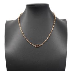 Christian Dior Necklace CD GP Plated Rose Gold Women's