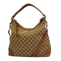 Gucci Shoulder Bag GG Canvas 326514 Beige Light Brown Women's