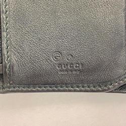 Gucci Long Wallet Micro Guccissima 544479 2778 Leather Black Men's Women's