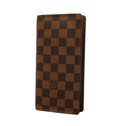 Louis Vuitton Long Wallet Damier Portefeuille Brazza N60017 Ebene Men's