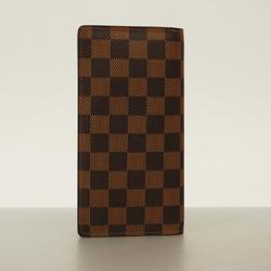 Louis Vuitton Long Wallet Damier Portefeuille Brazza N60017 Ebene Men's