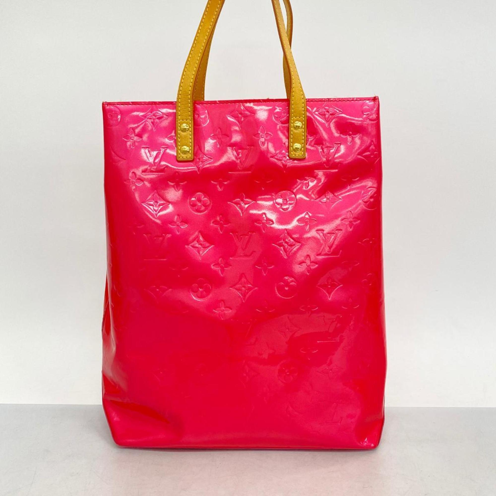 Louis Vuitton Tote Bag Vernis Reed MM M91086 Rouge Ladies