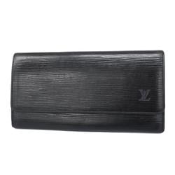 Louis Vuitton Long Wallet Epi Porte En 3 Carte Credit M63602 Noir Men's Women's