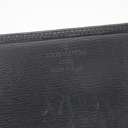 Louis Vuitton Long Wallet Epi Porte En 3 Carte Credit M63602 Noir Men's Women's