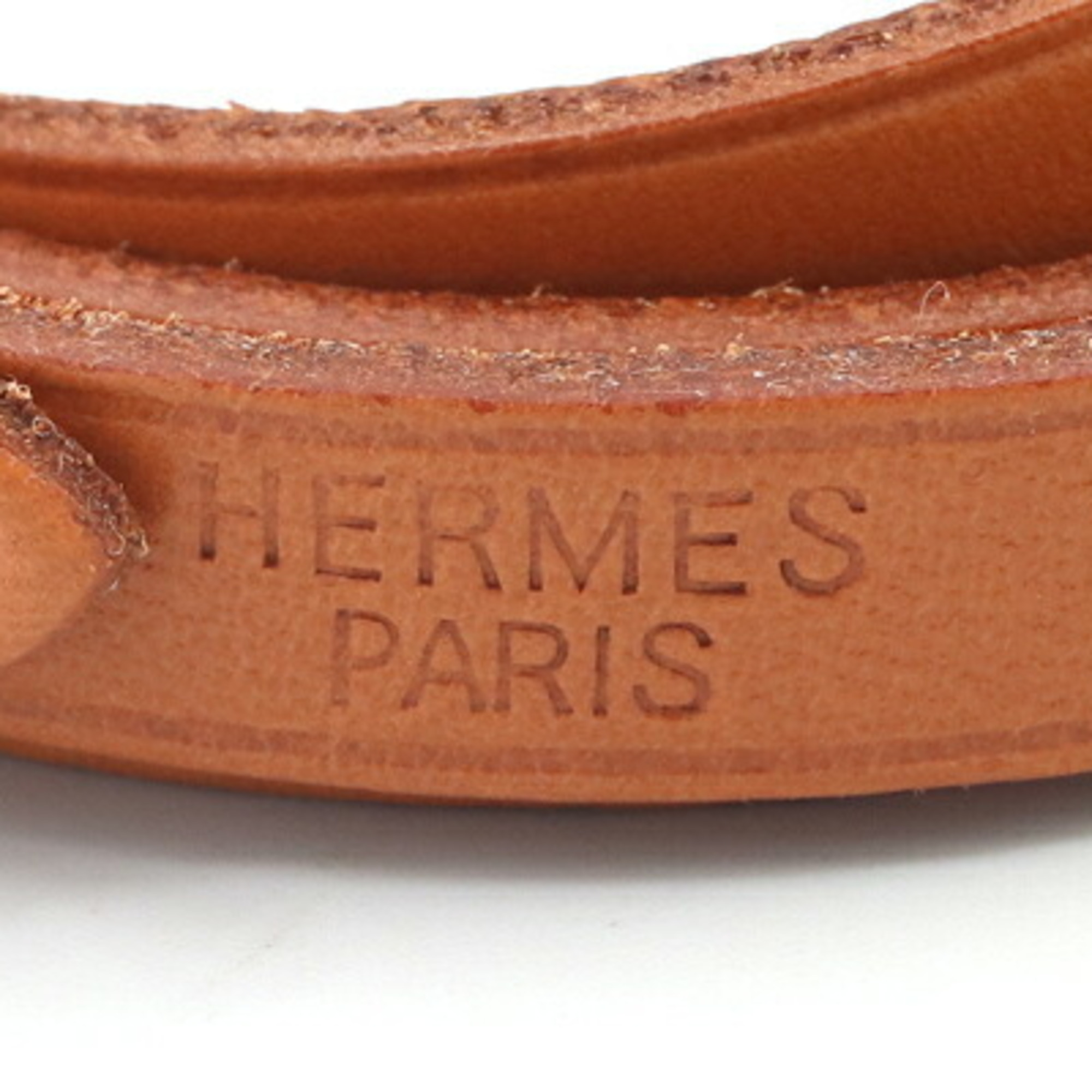 Hermes Bracelet API III Brown Leather 3 Bangle Melt Women's Men's HERMES