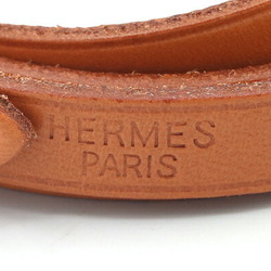 Hermes Bracelet API III Brown Leather 3 Bangle Melt Women's Men's HERMES