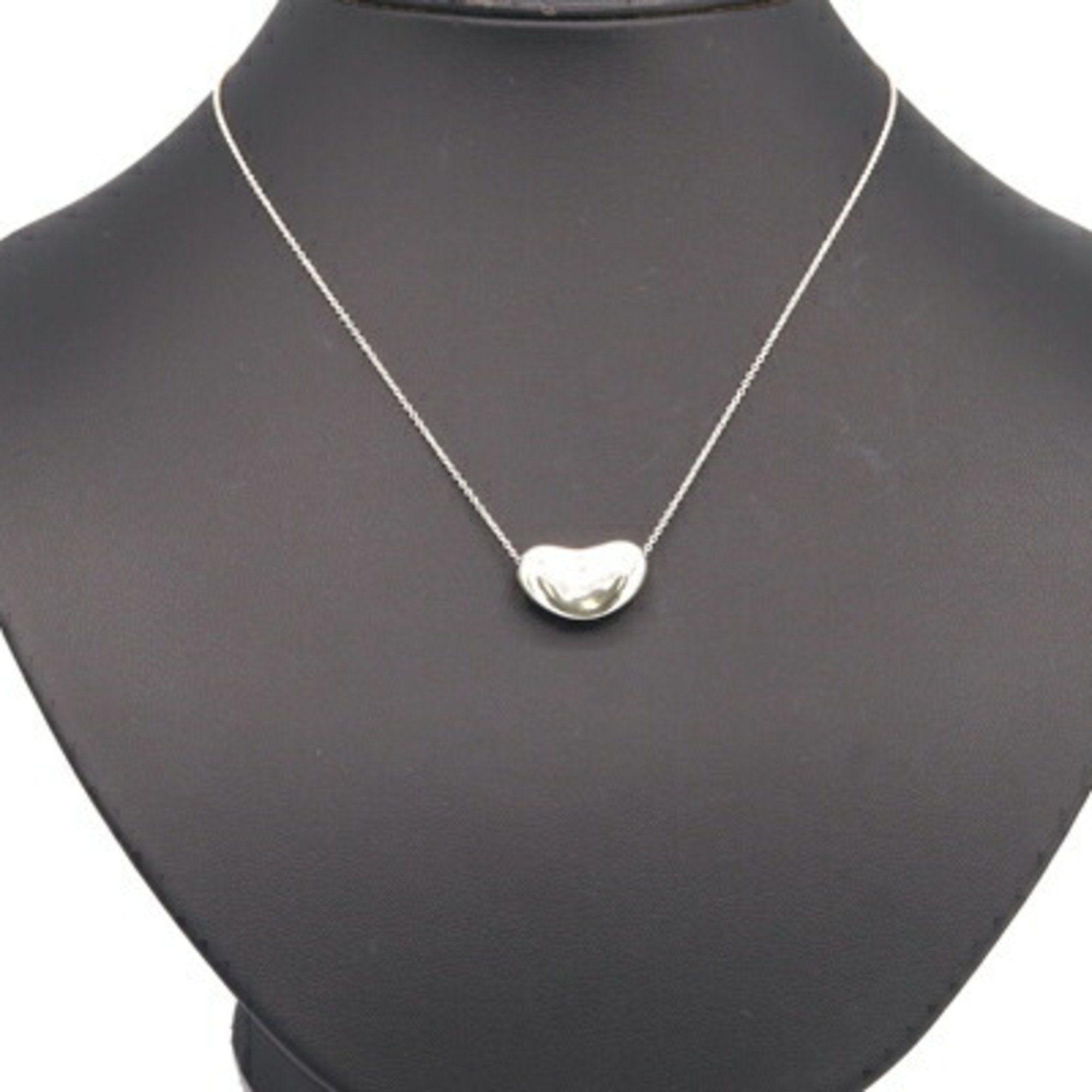 Tiffany Necklace Elsa Peretti Bean SV Sterling Silver 925 Pendant Choker Women's TIFFANY&CO