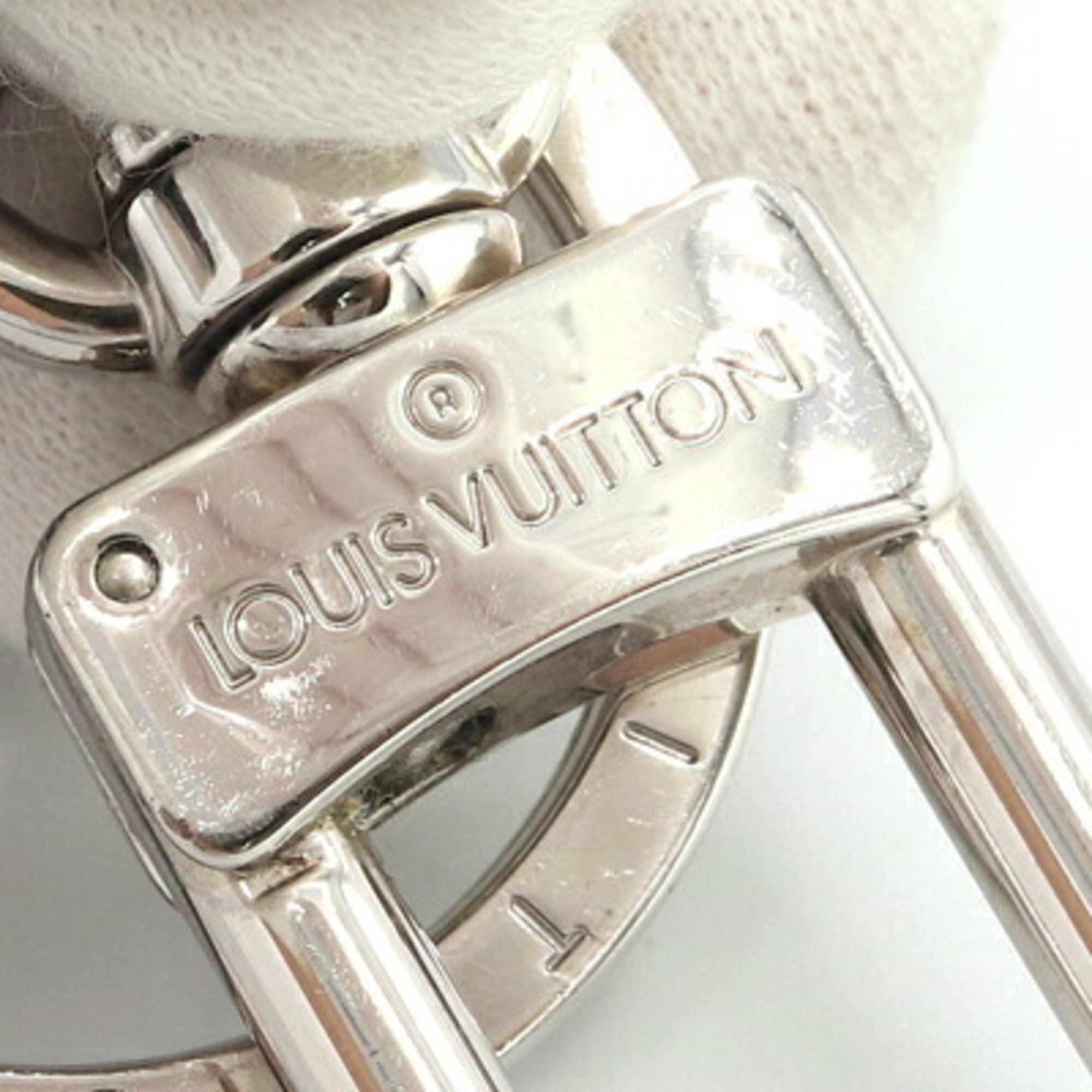 Louis Vuitton Keychain LV Circle M67362 Silver Black Metal Leather Key Ring Bag Men's LOUIS VUITTON