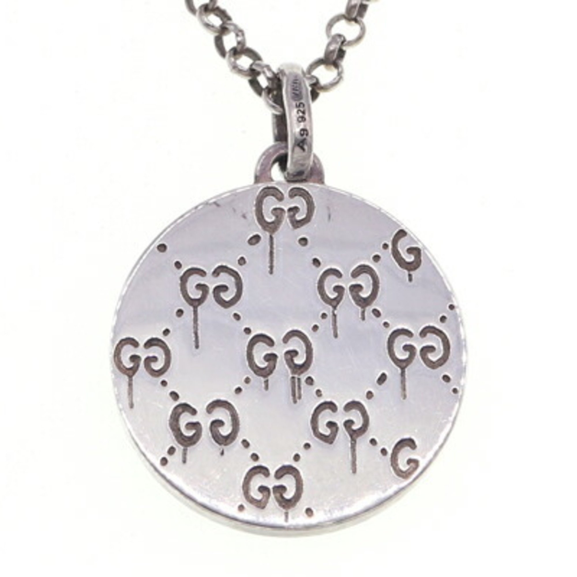 Gucci Necklace Ghost 459359 SV Sterling Silver 925 Pendant REAL Women's Men's GUCCI