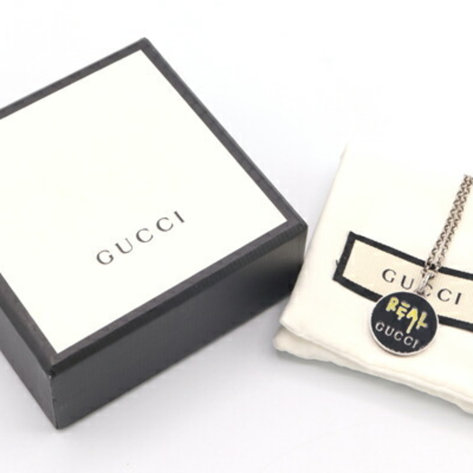 Gucci Necklace Ghost 459359 SV Sterling Silver 925 Pendant REAL Women's Men's GUCCI