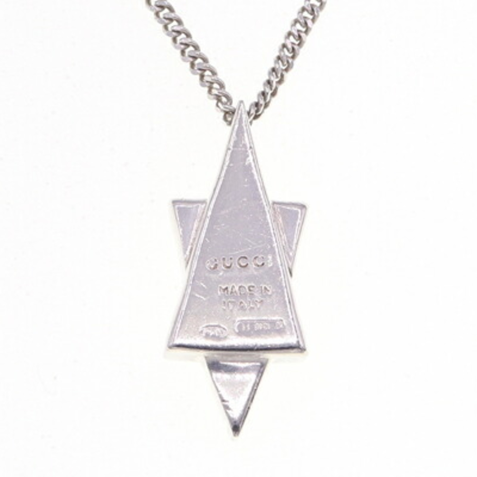 Gucci Necklace Star of David SV Sterling Silver 925 Pendant Choker Women Men GUCCI