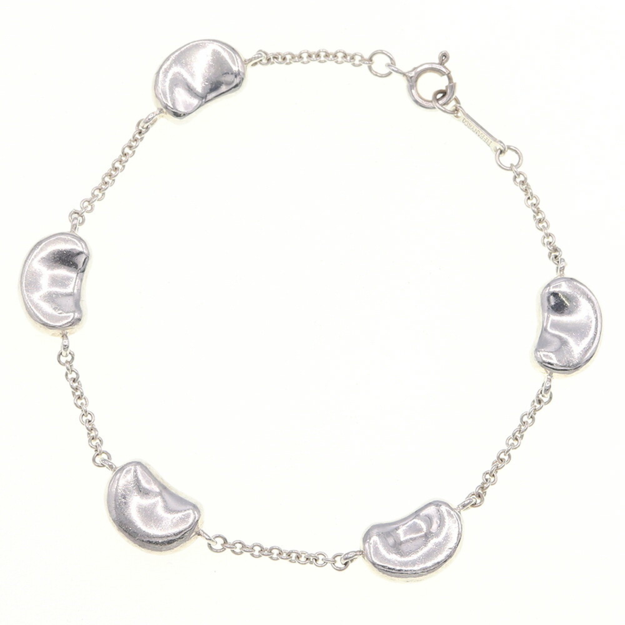 Tiffany Bracelet Elsa Peretti Bean 5 Motif SV Sterling Silver 925 Bangle Women's TIFFANY & CO