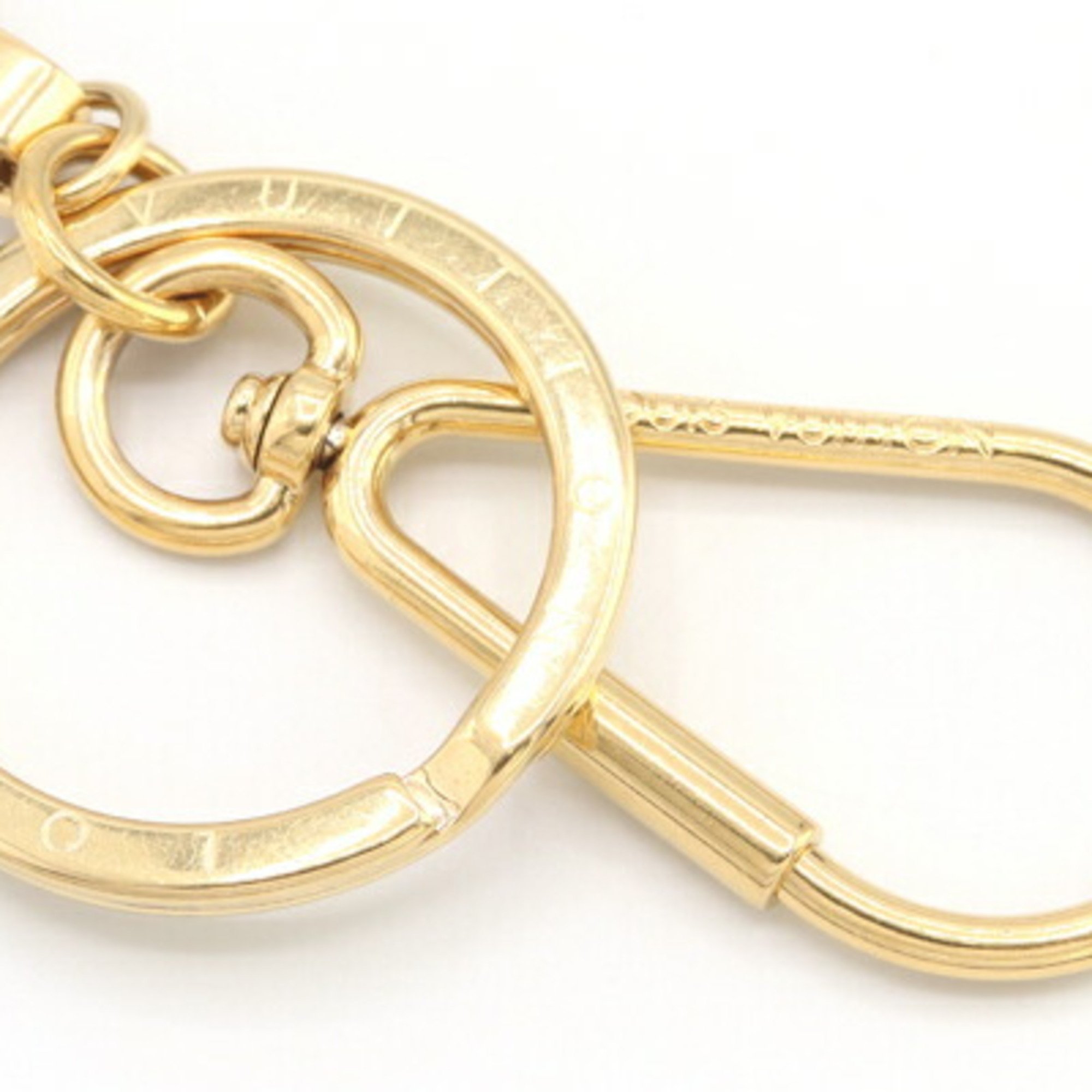 Louis Vuitton Keychain Portocle Travel M65996 Gold Metal Key Ring Bag Charm Women Men LOUIS VUITTON