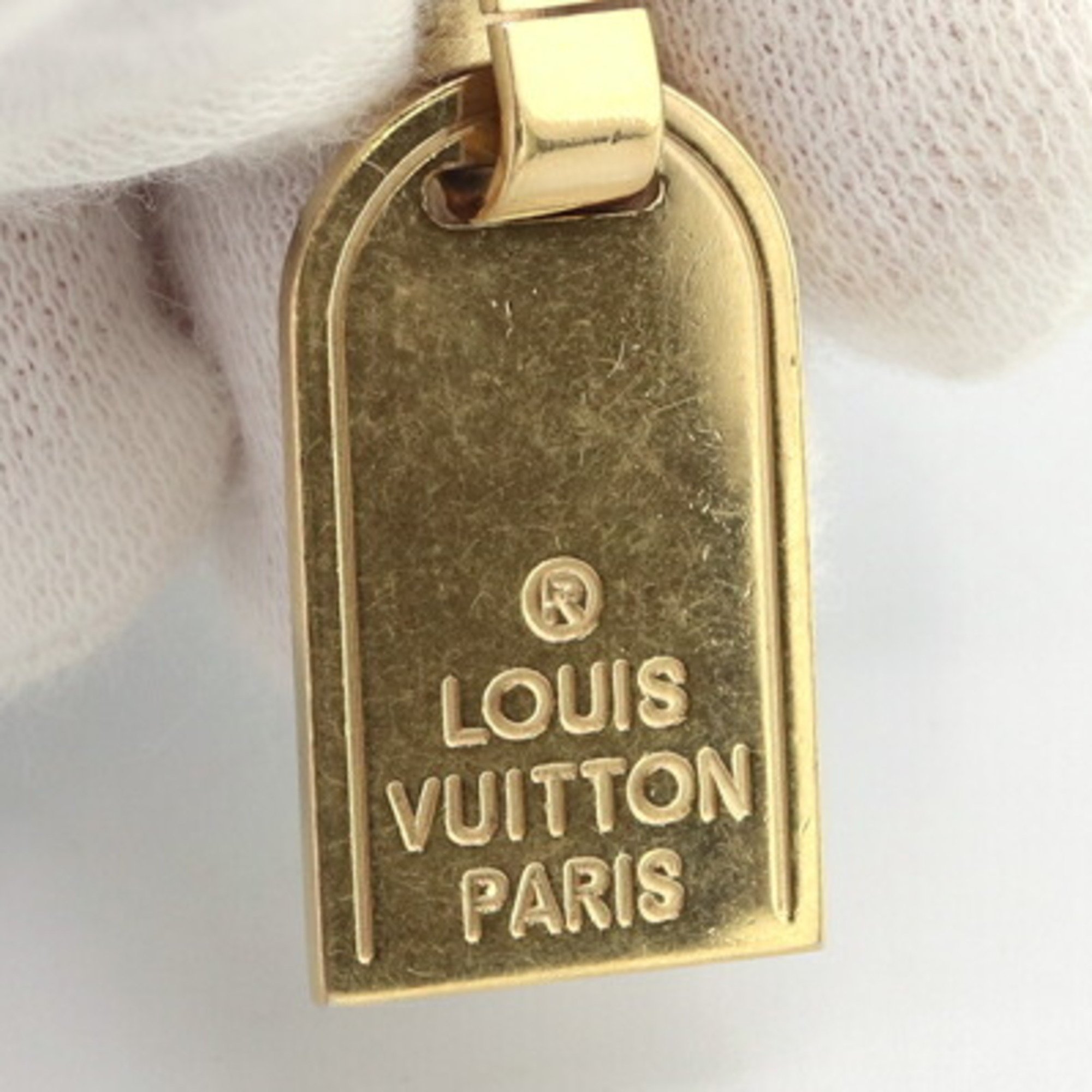 Louis Vuitton Keychain Portocle Travel M65996 Gold Metal Key Ring Bag Charm Women Men LOUIS VUITTON