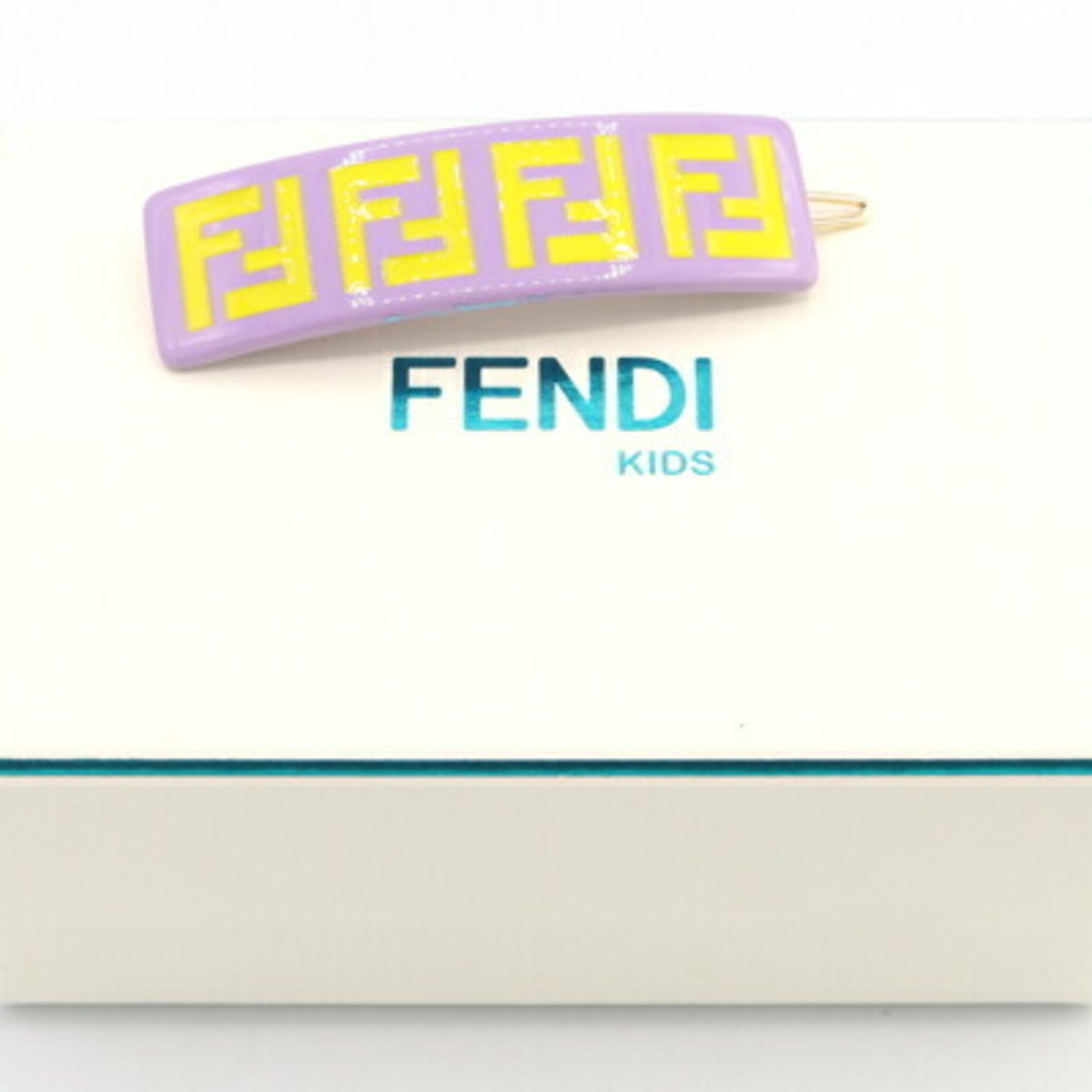 Fendi Hair Clip JFP402 Purple Yellow 100% Acetate Kids Barrette FENDI KIDS