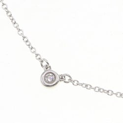 Tiffany Necklace Elsa Peretti By the Yard 1P Diamond SV Sterling Silver 925 1 Pendant Women's TIFFANY & CO