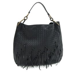 Bottega Veneta Bag Intrecciato Brio Black Leather Women's BOTTEGA VENETA