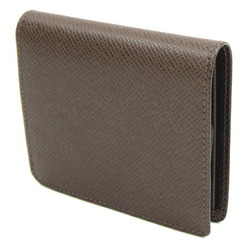 Louis Vuitton Bi-fold Wallet Taiga Porto 3 Cult Credit M30458 Grisli Compact Dark Brown Men's LOUIS VUITTON