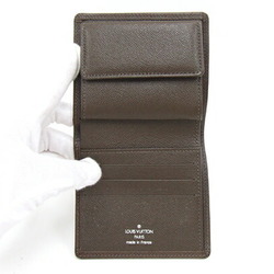 Louis Vuitton Bi-fold Wallet Taiga Porto 3 Cult Credit M30458 Grisli Compact Dark Brown Men's LOUIS VUITTON