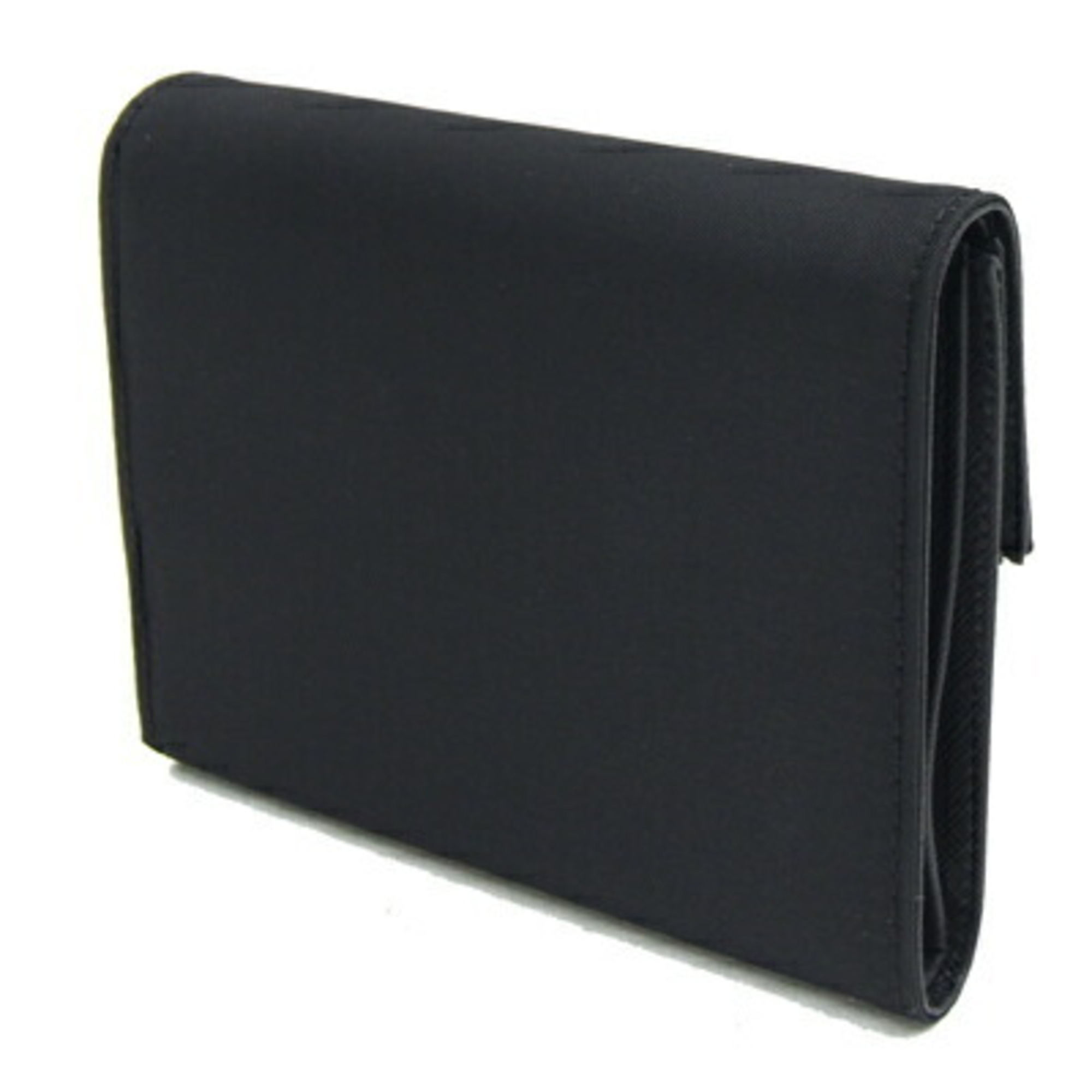 Prada Tri-fold Wallet M170 Black Nylon Leather Compact Triangle Women's Classic PRADA