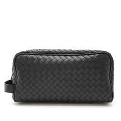 BOTTEGA VENETA Bottega Veneta Intrecciato Second Bag Clutch Calf Leather Black 244706