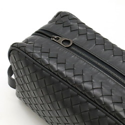 BOTTEGA VENETA Bottega Veneta Intrecciato Second Bag Clutch Calf Leather Black 244706