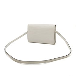 LOUIS VUITTON Epi Pochette Louise PM Shoulder Bag Clutch Leather White Black M41274