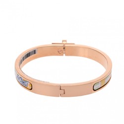 HERMES Click Kelly Faubourg City Confetti Pink Gold/Multicolor Women's Gold GP/Enamel Bracelet