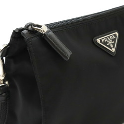 PRADA Prada Second Bag Clutch Multi Pouch Nylon Leather NERO Black 2NE789