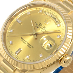 Rolex ROLEX 18238A Day Date L series (manufactured around 1989) Automatic wristwatch Champagne dial K18YG Solid gold 10P diamonds Men's