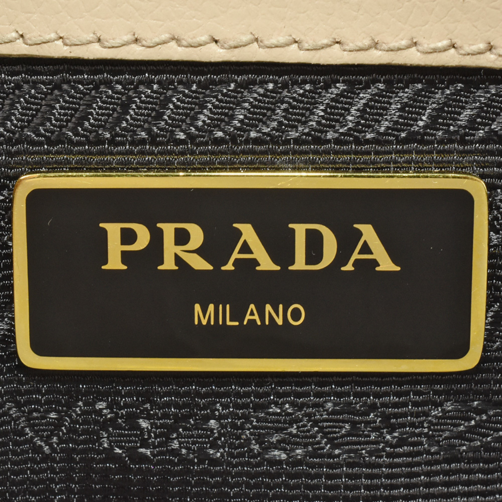 PRADA shoulder bag in calf leather 1BH089 beige